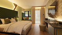naturnahe Gestaltung und offene Raumentwicklung in den neuen Vogelnestern (Hotel Panorama Royal)