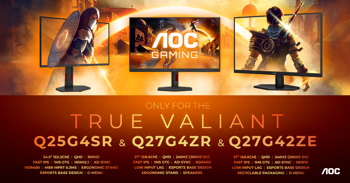 Die neuen AOC GAMING Monitore: wettbewerbsfähige Bildwiederholraten, scharfe 1440p-Auflösung (Die Bildrechte liegen bei dem Verfasser der Mitteilung.)