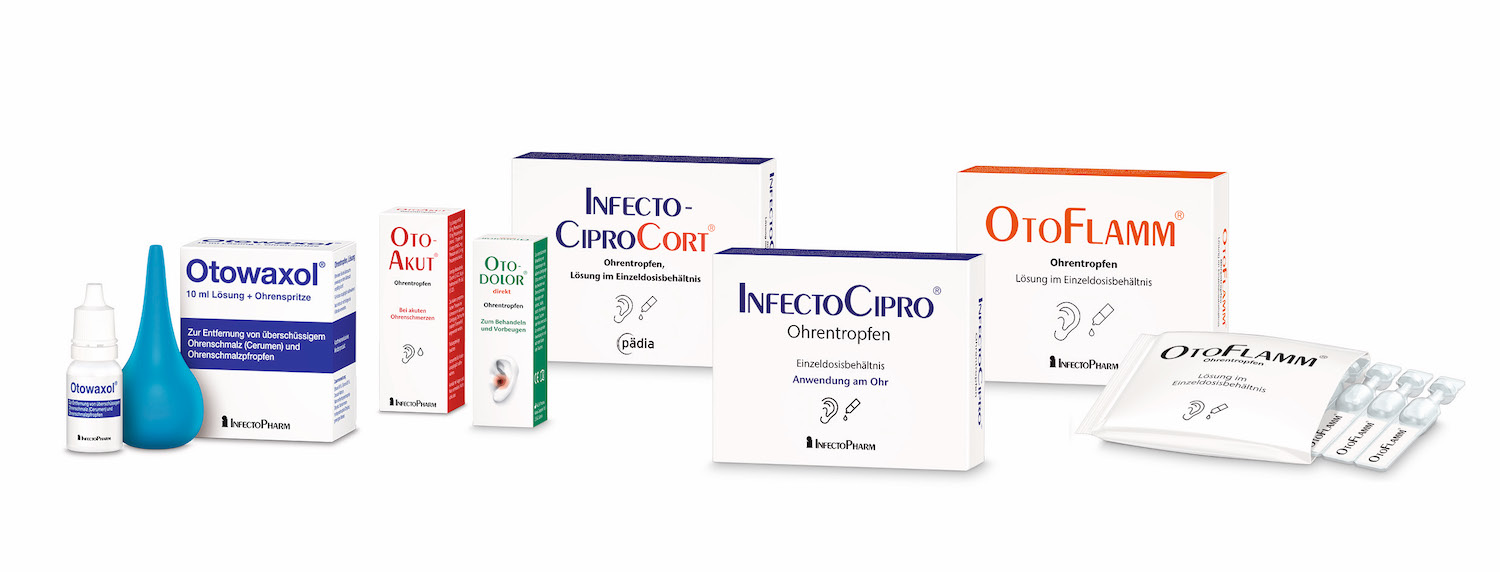 InfectoPharm stärkt seine Position in der Ohrenheilkunde mit etabliertem und erweitertem Portfolio. (Die Bildrechte liegen bei dem Verfasser der Mitteilung.) InfectoPharm stärkt seine Position in der Ohrenheilkunde mit etabliertem und erweitertem Portfolio. (Die Bildrechte liegen bei dem Verfasser der Mitteilung.)