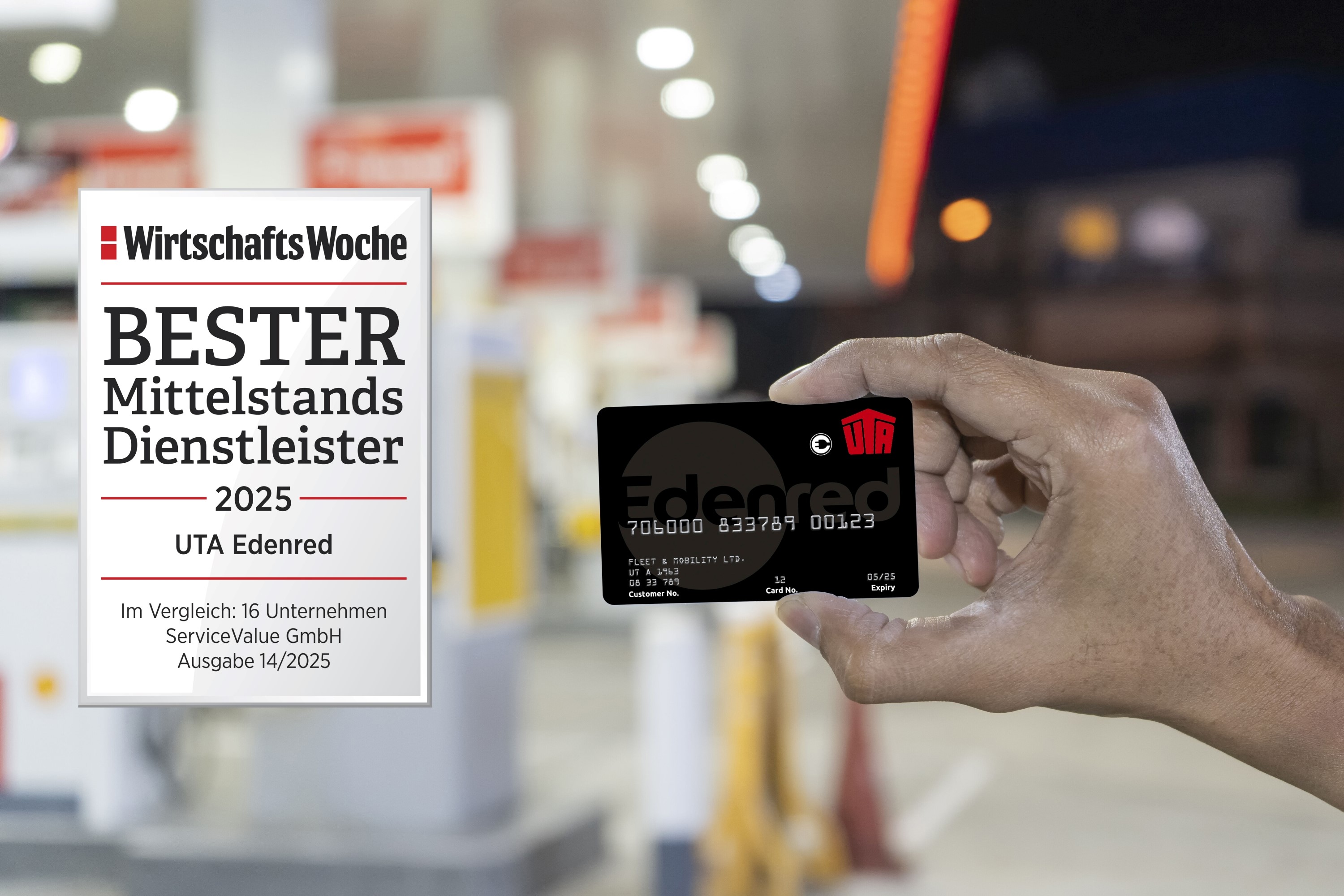 UTA Edenred ist zum fünften Mal in Folge„Bester Mittelstandsdienstleister" im Tankkarten-Segment (Bildquelle:©UTA Edenred)