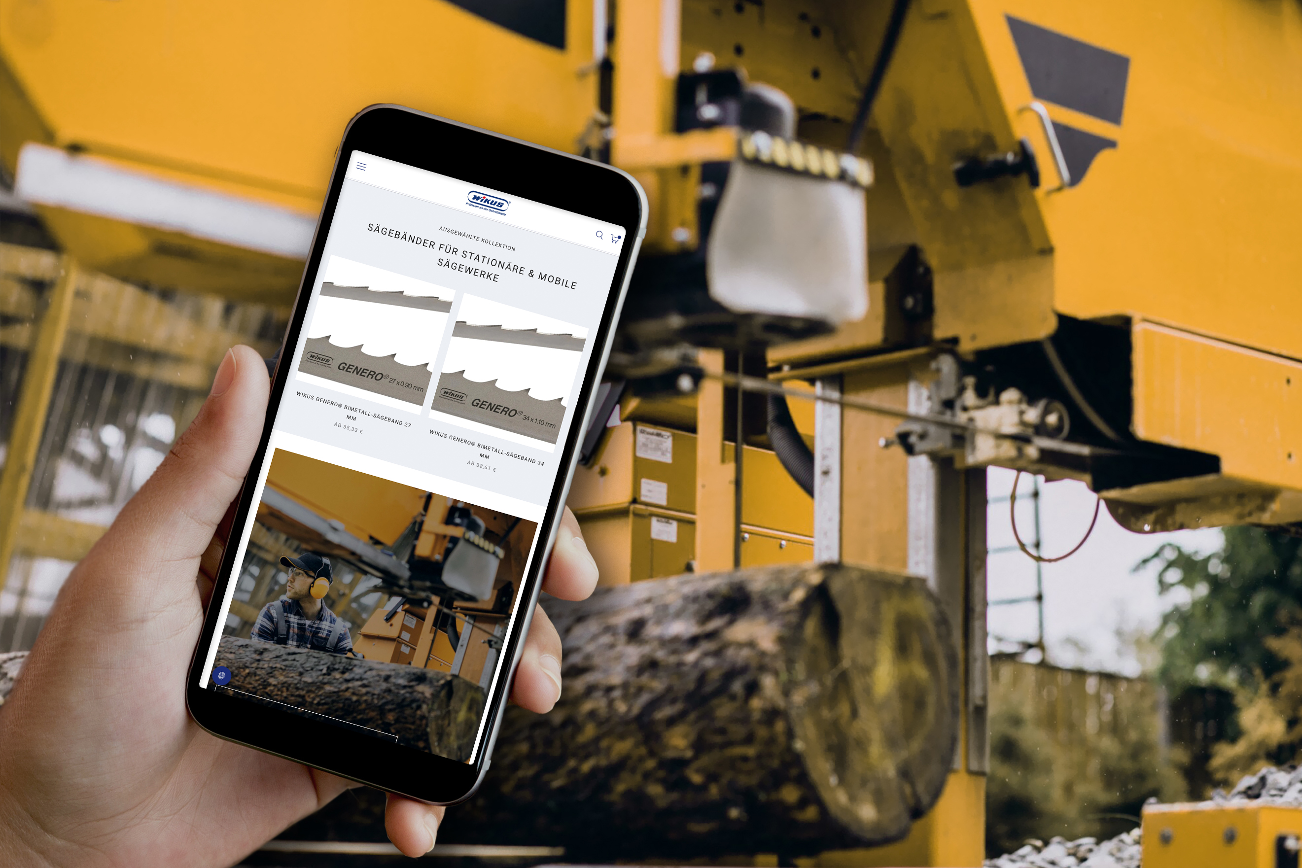 Launch des neuen WIKUS-Onlineshops für die Holzbearbeitung. Quelle: WIKUS-Sägenfabrik