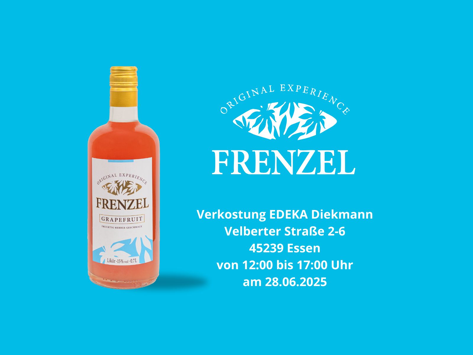 Verkostung am 28.06.: FRENZEL Grapefruit bei EDEKA Andreas Diekmann in Essen entdecken Verkostung am 28.06.: FRENZEL Grapefruit bei EDEKA Andreas Diekmann in Essen entdecken