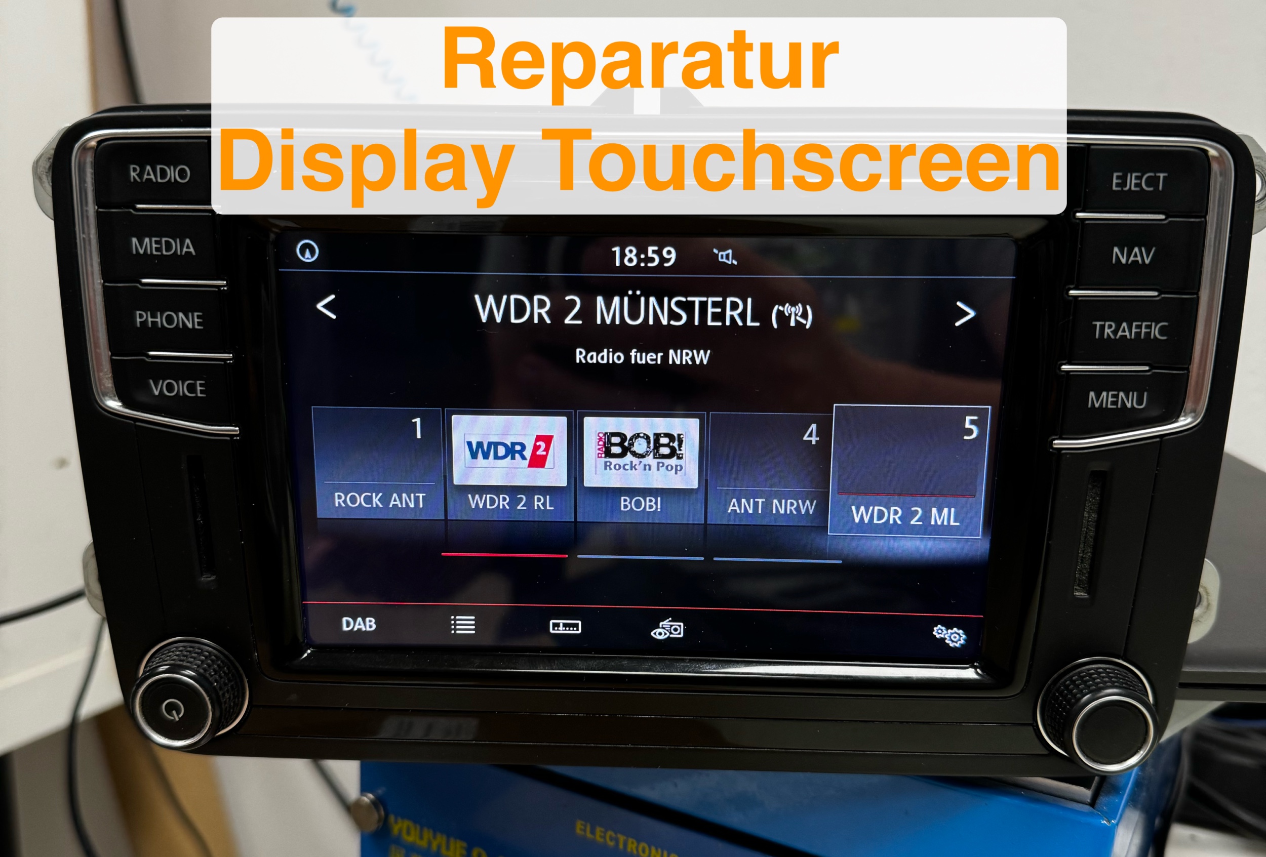 VW Navi MIB STD2 Discover Media Touchscreen Display Navigation Reparatur (Die Bildrechte liegen bei dem Verfasser der Mitteilung.)