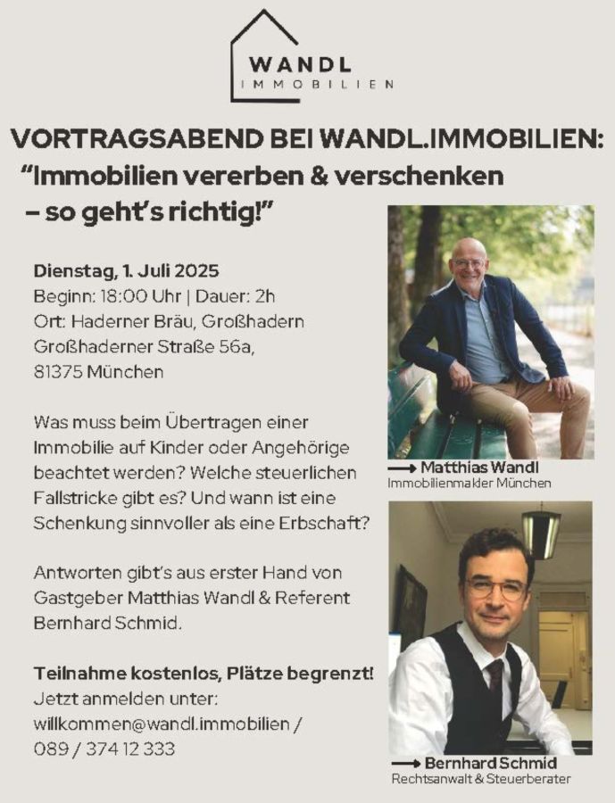 Einladung zum Immobilienvortrag in München  (© )