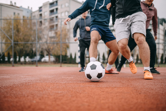 Mehr als ein Drittel aller Sportunfälle passiert auf dem Fußballplatz. (Die Bildrechte liegen bei dem Verfasser der Mitteilung.)