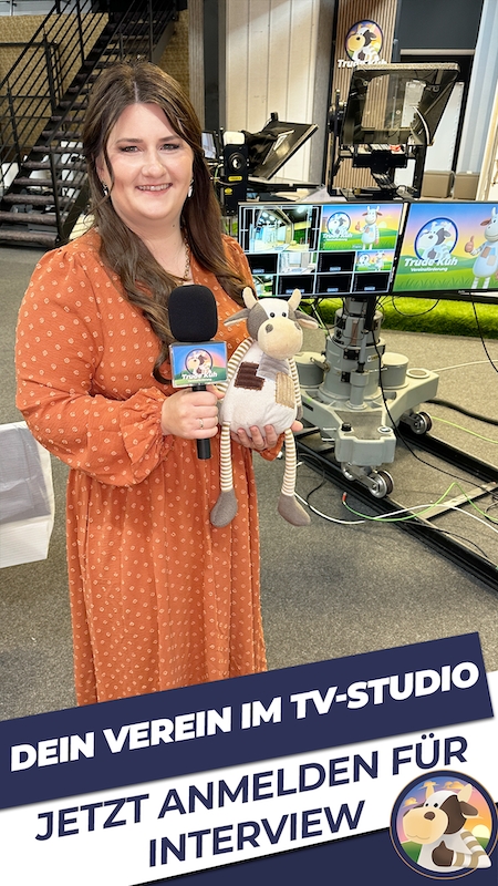 "Trude Kuh" Vereinsförderung Saterland sucht Vereine für TV-Interviews im eigenen Vereinsstudio. (Die Bildrechte liegen bei dem Verfasser der Mitteilung.)