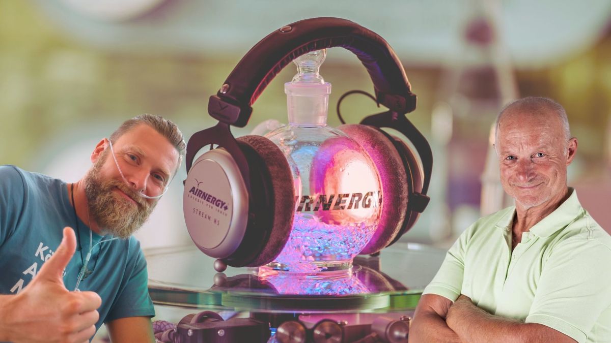 Kurt Köhler und Rolf Duda präsentieren auf Münchens Gesundheitsmessen die Airnergy-Technologie. (© Airnergy International GmbH) Kurt Köhler und Rolf Duda präsentieren auf Münchens Gesundheitsmessen die Airnergy-Technologie. (© Airnergy International GmbH)