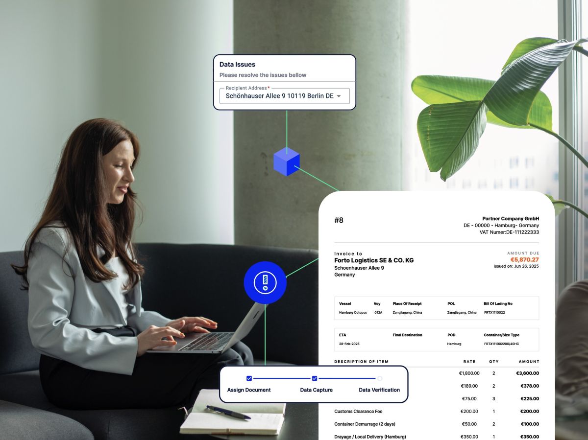 FlashDoc by Forto verkürzt Workflows für Supply-Chain-Teams um mehr als 20 Prozent (© Forto) FlashDoc by Forto verkürzt Workflows für Supply-Chain-Teams um mehr als 20 Prozent (© Forto)