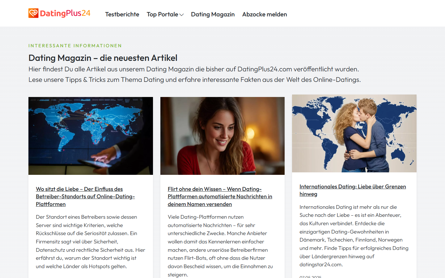 Dating Magazin auf DatingPlus24.com Dating Magazin auf DatingPlus24.com
