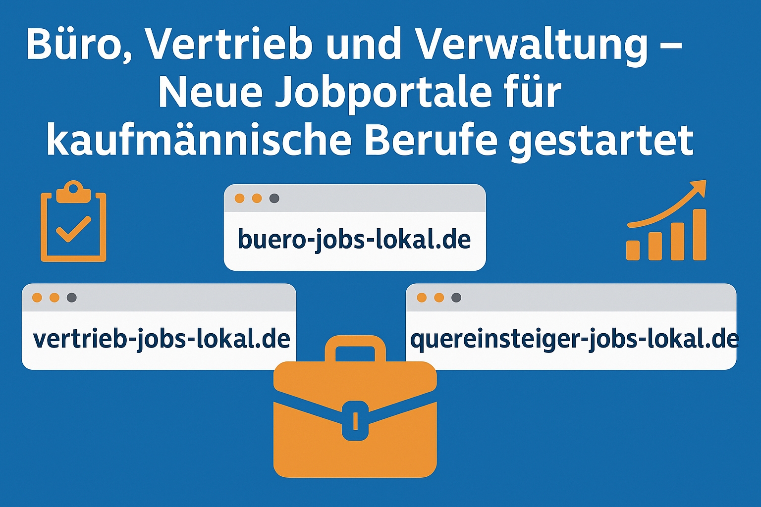 Büro, Vertrieb und Verwaltung–Neue Jobportale für kaufmännische Berufe gestartet (Die Bildrechte liegen bei dem Verfasser der Mitteilung.)