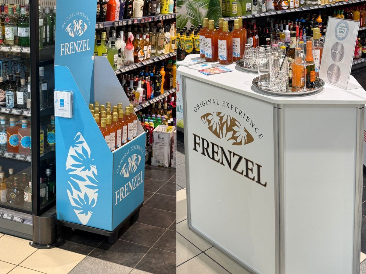 FRENZEL Grapefruit-Likör begeistert bei Verkostung im EDEKA Selders (© Johannes Frenzel) FRENZEL Grapefruit-Likör begeistert bei Verkostung im EDEKA Selders (© Johannes Frenzel)