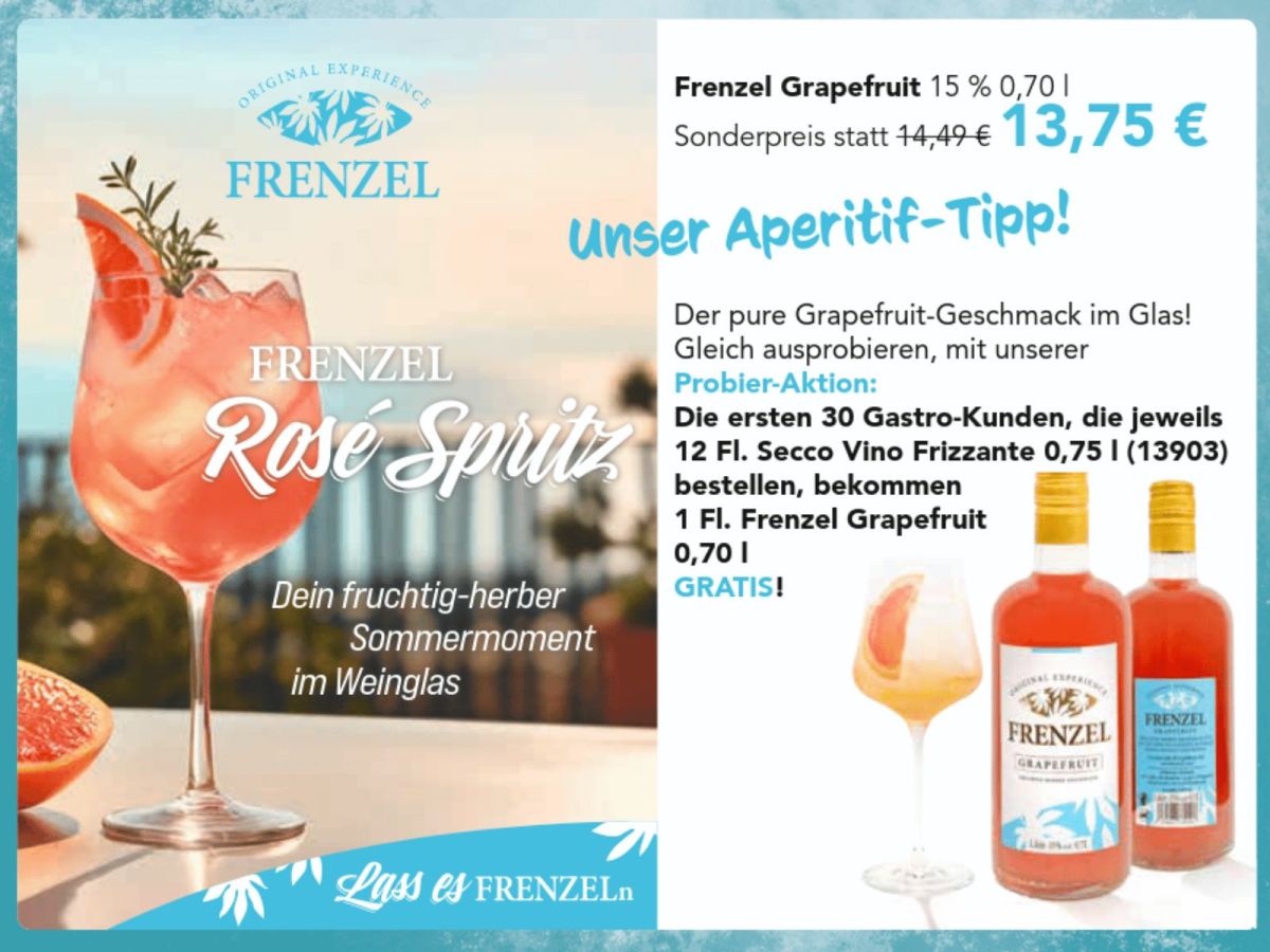FRENZEL Grapefruit - Flyer der SLH Getränke GmbH (© SLH Getränke GmbH)