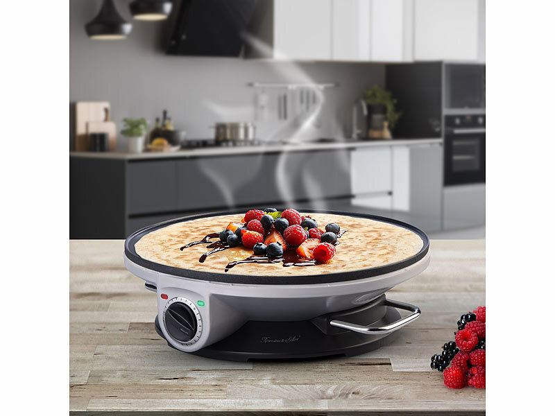 Rosenstein& Söhne XXL-Crêpes-Maker PKM-500, Antihaftbeschichtung, 1.200 Watt,Ø32 cm, www.pearl.de (Die Bildrechte liegen bei dem Verfasser der Mitteilung.) Rosenstein& Söhne XXL-Crêpes-Maker PKM-500, Antihaftbeschichtung, 1.200 Watt,Ø32 cm, www.pearl.de (Die Bildrechte liegen bei dem Verfasser der Mitteilung.)