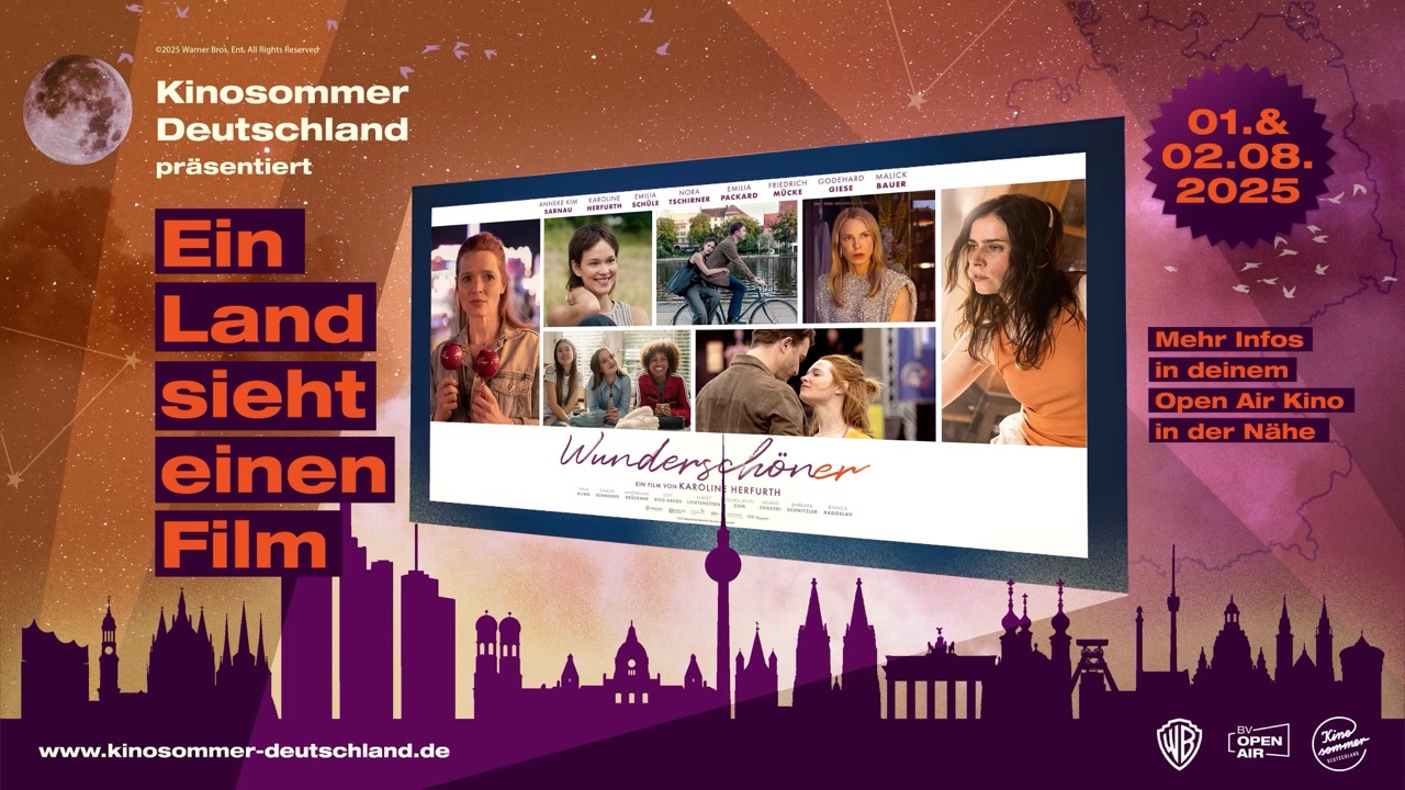 "Ein Land sieht einen Film", in diesem Jahr"Wunderschöner" am 1. und 2. August (Bildquelle: BV Open Air Kino) "Ein Land sieht einen Film", in diesem Jahr"Wunderschöner" am 1. und 2. August (Bildquelle: BV Open Air Kino)