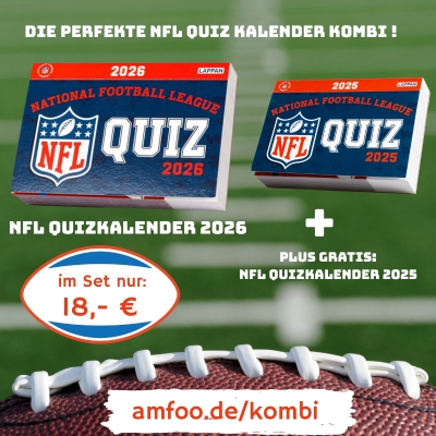 NFL Quizkalender 2026 plus NFL Quizkalender 2025 als Zugabe (Die Bildrechte liegen bei dem Verfasser der Mitteilung.)
