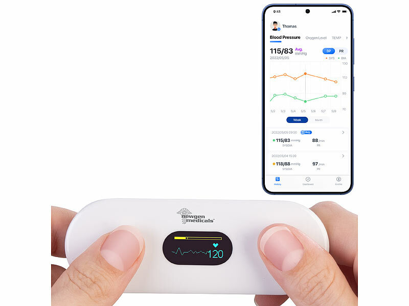 medicals Medizinisches, mobiles EKG-Messgerät mit OLED-Display, Bluetooth& App, www.pearl.de (Die Bildrechte liegen bei dem Verfasser der Mitteilung.) medicals Medizinisches, mobiles EKG-Messgerät mit OLED-Display, Bluetooth& App, www.pearl.de (Die Bildrechte liegen bei dem Verfasser der Mitteilung.)