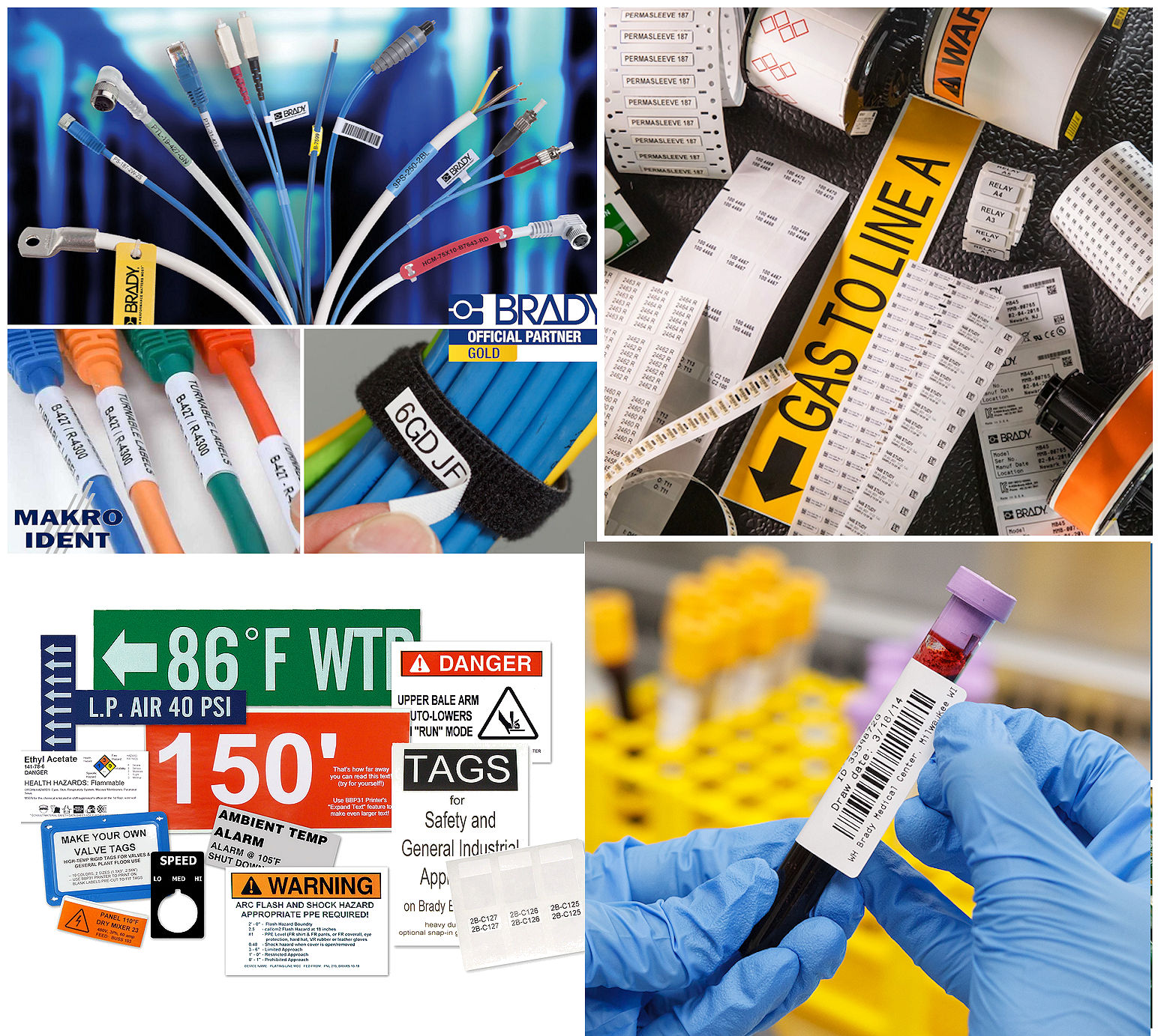 Brady Etiketten für Thermotransferdrucker - Vielfalt für Industrie & Labor Brady Etiketten für Thermotransferdrucker - Vielfalt für Industrie & Labor