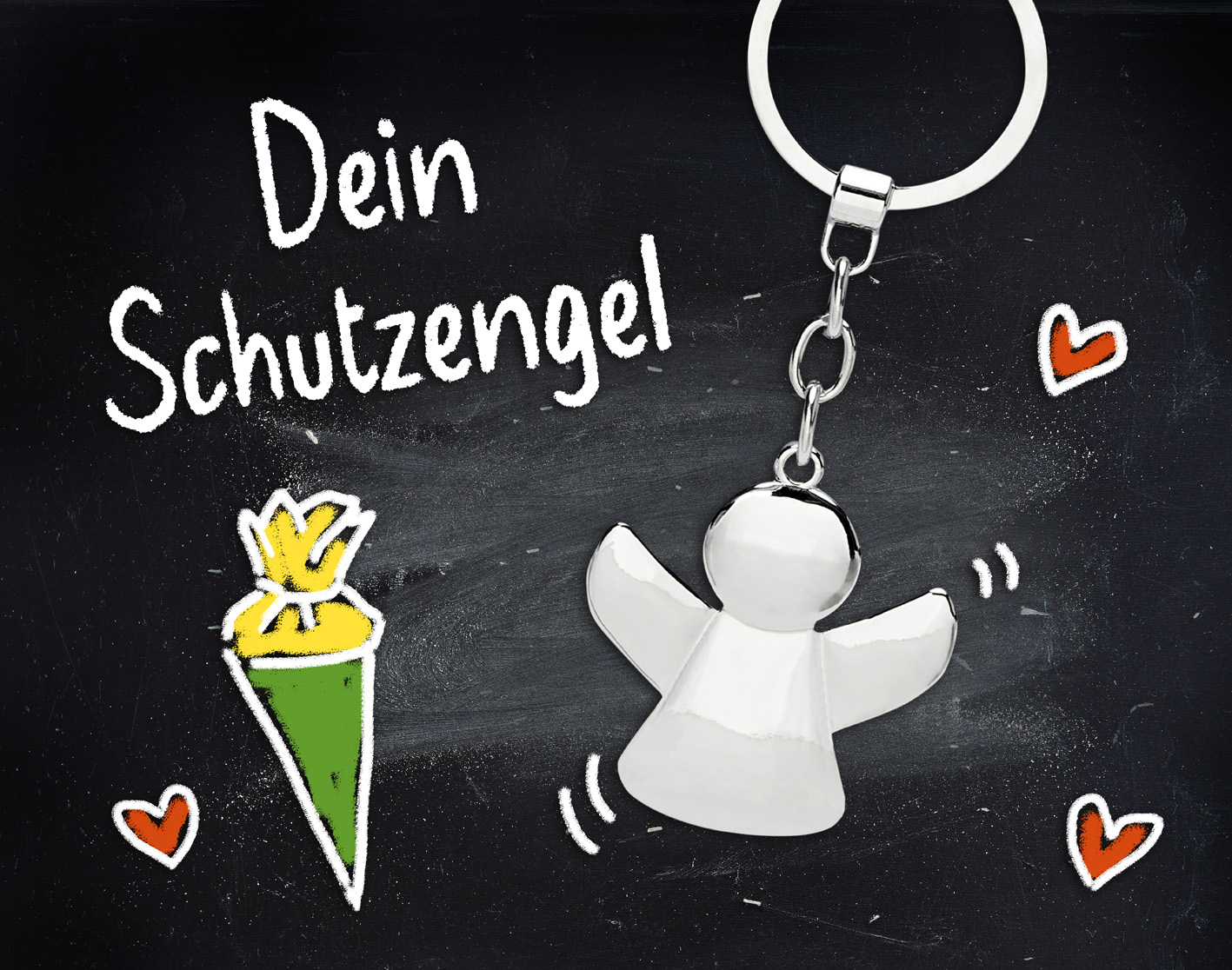 Ein Schutzengel-Schlüsselanhänger ist eine tolle Geschenkidee zum Schulanfang (Die Bildrechte liegen bei dem Verfasser der Mitteilung.)
