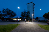 Fußgängerüberweg mit Lichtsteuerung (Foto: licht.de/WE-EF, Fotografie: Frieder Blickle)