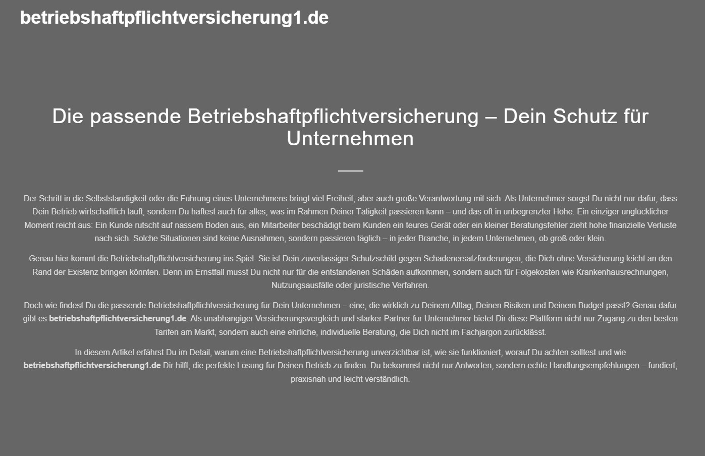 betriebshaftpflichtversicherung1.de betriebshaftpflichtversicherung1.de