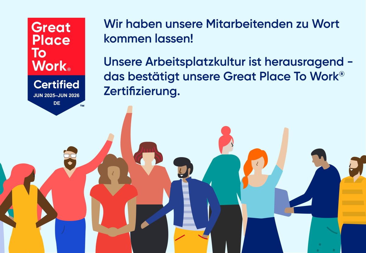 Great Place to Work bestätigt: xSuite ist ein attraktiver Arbeitgeber. (© Great Place to Work) Great Place to Work bestätigt: xSuite ist ein attraktiver Arbeitgeber. (© Great Place to Work)