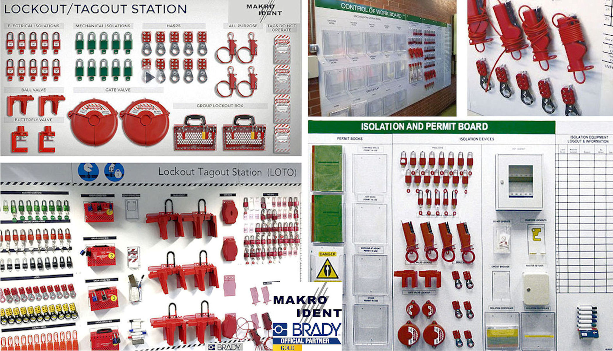 Individuelle Shadowboards mit Brady LOTO-Ausrüstung von MAKRO IDENT