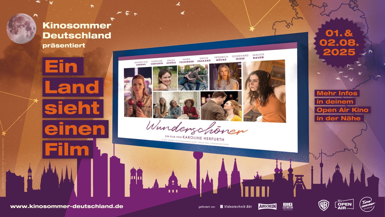 "Ein Land sieht einen Film" lockt am 1. und 2.8. wieder zahlreiche Gäste in die Open Air Kinos (Die Bildrechte liegen bei dem Verfasser der Mitteilung.) "Ein Land sieht einen Film" lockt am 1. und 2.8. wieder zahlreiche Gäste in die Open Air Kinos (Die Bildrechte liegen bei dem Verfasser der Mitteilung.)