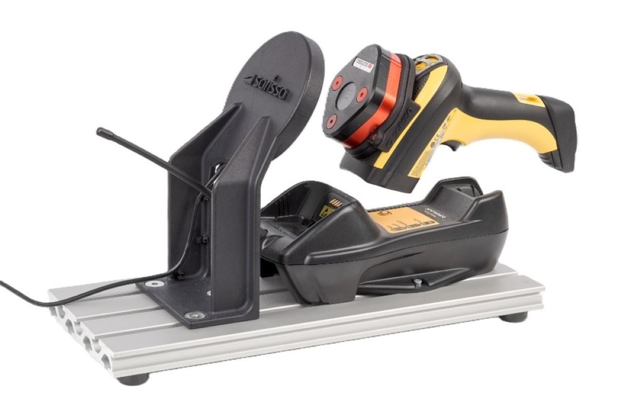 Sarissa Werkzeugsender auf einem Codeleser (© Sarissa GmbH)