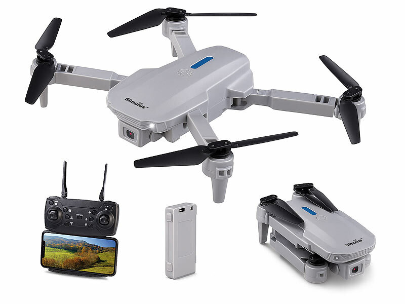 Simulus Faltbare RC-WLAN-Drohne GH-310 mit HD-Kamera, Hover- und Rückhol-Funktion, www.pearl.de (Die Bildrechte liegen bei dem Verfasser der Mitteilung.) Simulus Faltbare RC-WLAN-Drohne GH-310 mit HD-Kamera, Hover- und Rückhol-Funktion, www.pearl.de (Die Bildrechte liegen bei dem Verfasser der Mitteilung.)
