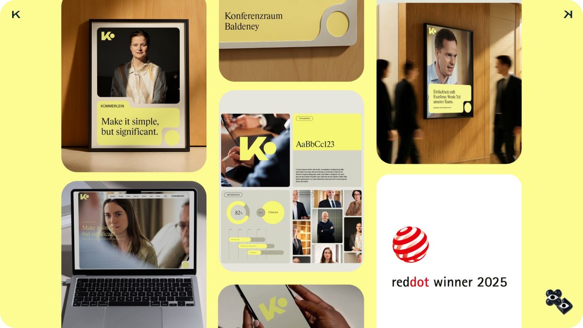 KittoKatsu mit Red Dot 2025 für Markenauftritt von Kümmerlein Wirtschaftskanzlei ausgezeichnet (© KittoKatsu GmbH) KittoKatsu mit Red Dot 2025 für Markenauftritt von Kümmerlein Wirtschaftskanzlei ausgezeichnet (© KittoKatsu GmbH)