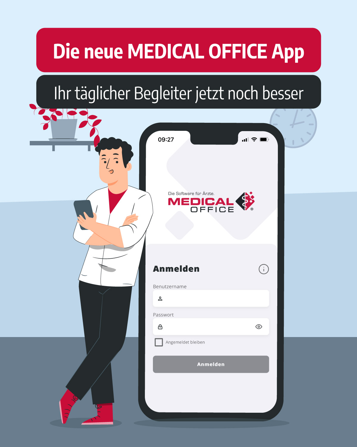 Login Bereich MEDICAL OFFICE App