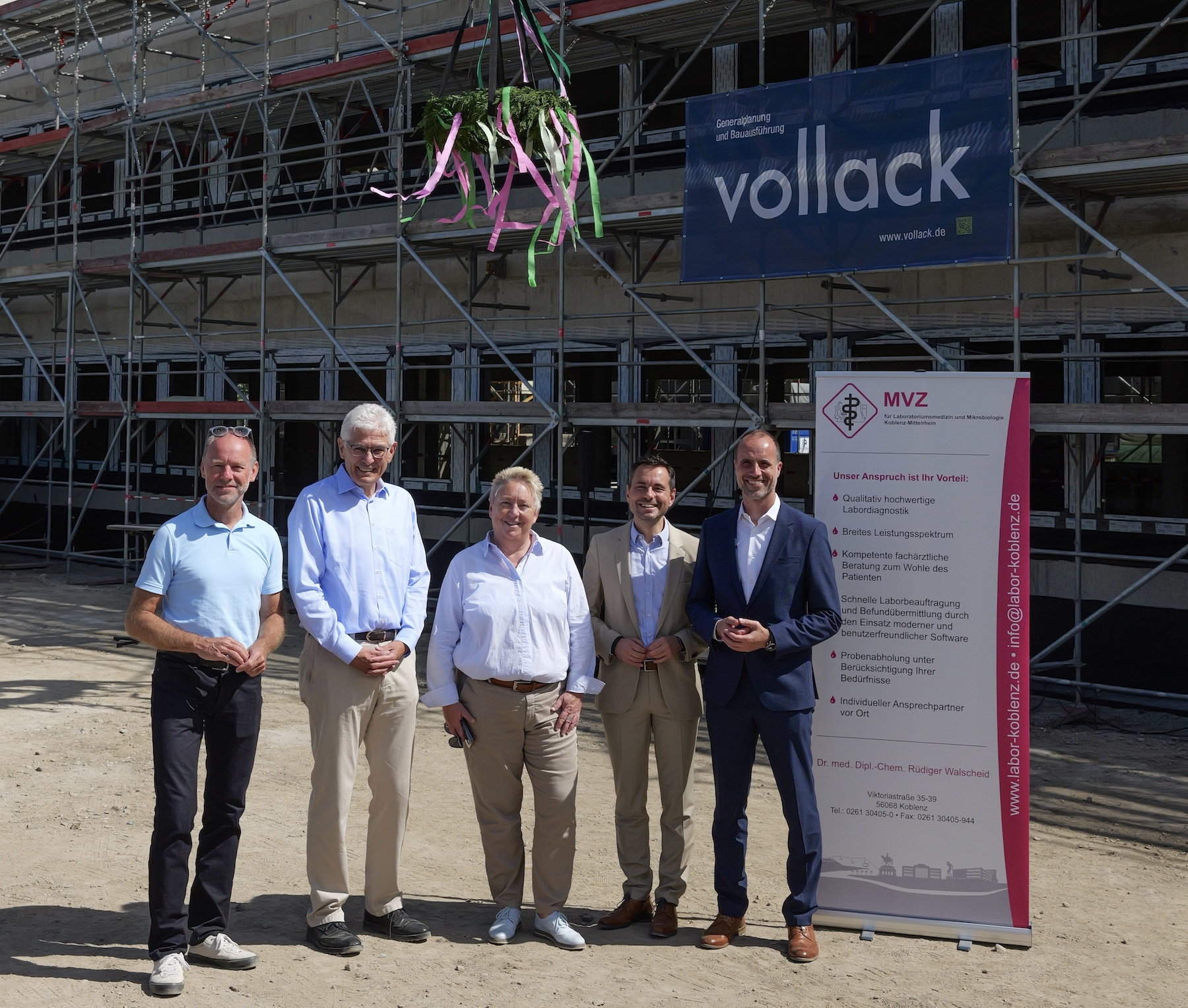 Der Rohbau des MVZ Labor Koblenz ist abgeschlossen (Die Bildrechte liegen bei dem Verfasser der Mitteilung.) Der Rohbau des MVZ Labor Koblenz ist abgeschlossen (Die Bildrechte liegen bei dem Verfasser der Mitteilung.)