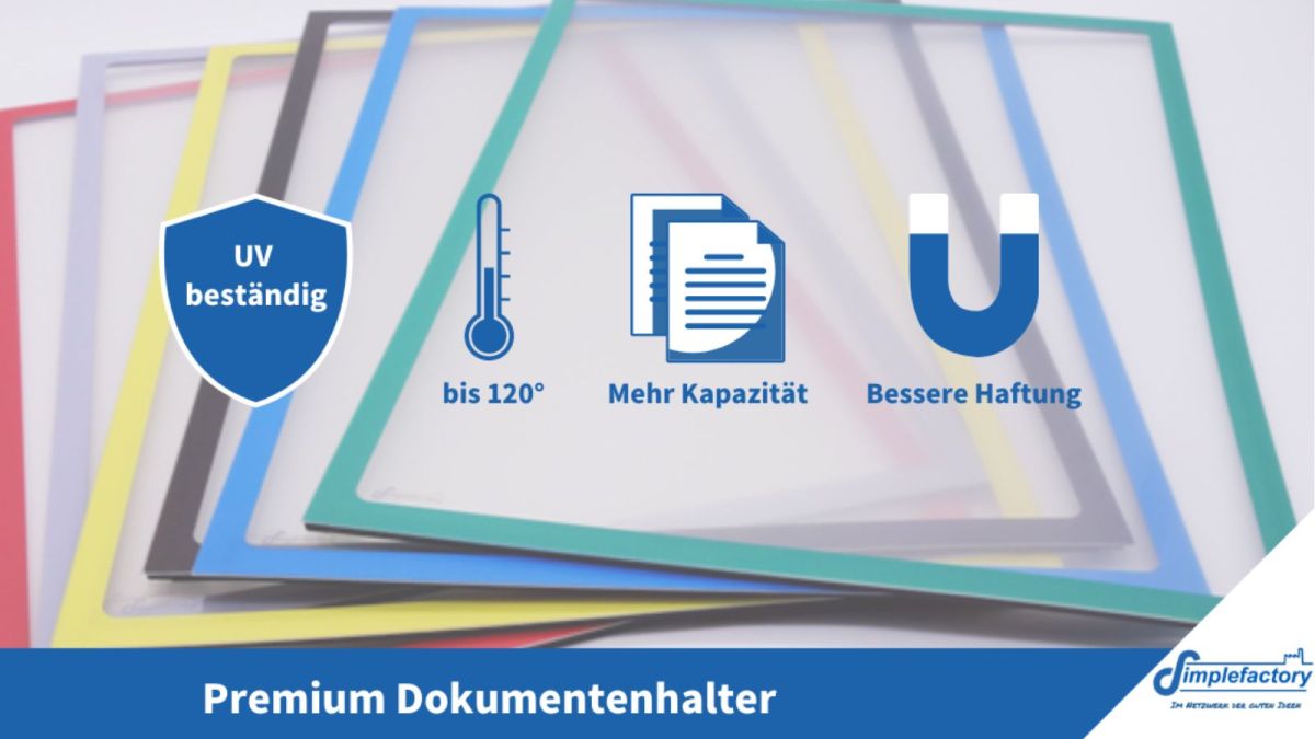 Premium Dokumenthalter: UV beständig und mehr Kapazität für Shopfloor-Tafel (© )