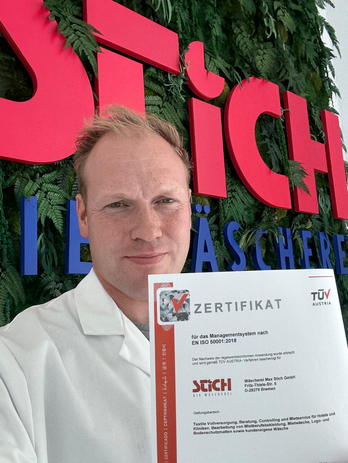 Moritz Stich, Geschäftsführer Wäscherei Max Stich GmbH. Moritz Stich, Geschäftsführer Wäscherei Max Stich GmbH.
