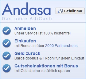 Andasa.de lädt in seine Facebook Gruppe ein