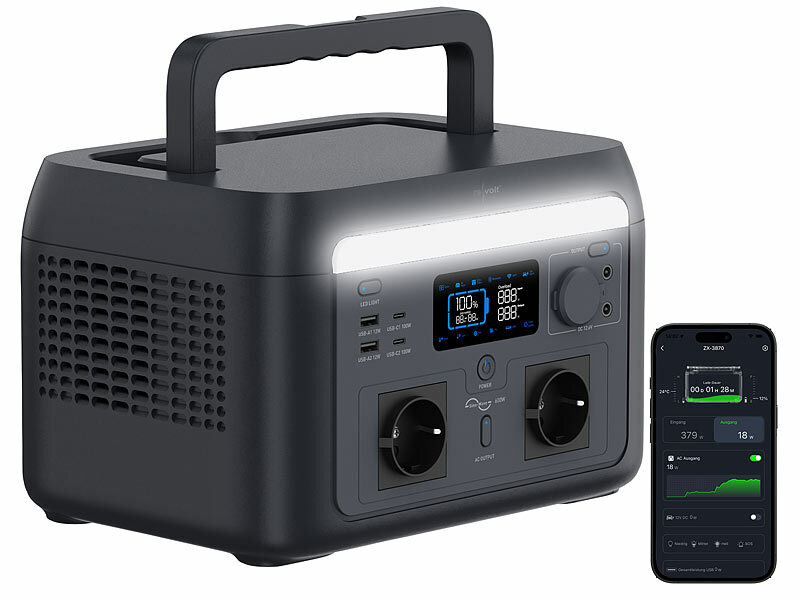 revolt Tragbare Powerstation& Solargenerator HSG-400, 512 Wh, USV, App, 600 Watt, www.pearl.de (Die Bildrechte liegen bei dem Verfasser der Mitteilung.) revolt Tragbare Powerstation& Solargenerator HSG-400, 512 Wh, USV, App, 600 Watt, www.pearl.de (Die Bildrechte liegen bei dem Verfasser der Mitteilung.)