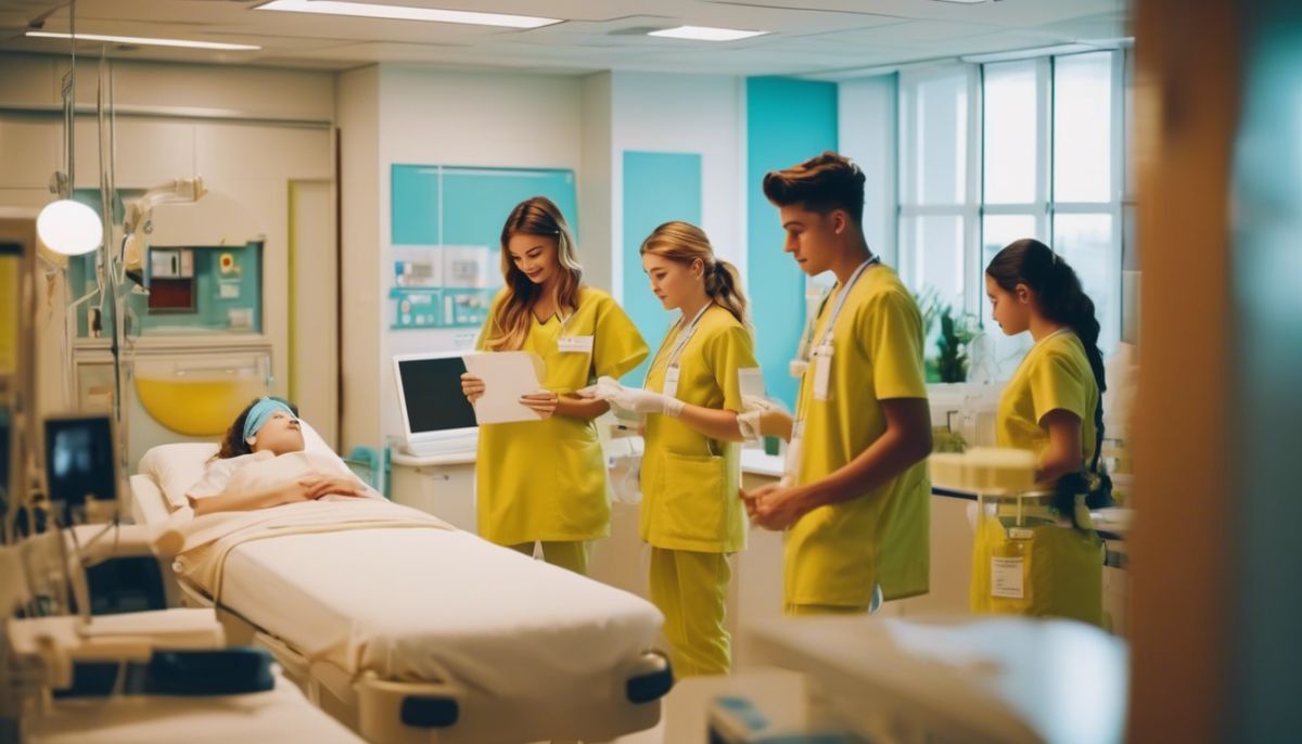 Jugendliche arbeiten im Krankenhaus (© KI-generiertes Bild mit Stable Diffusion) (© )