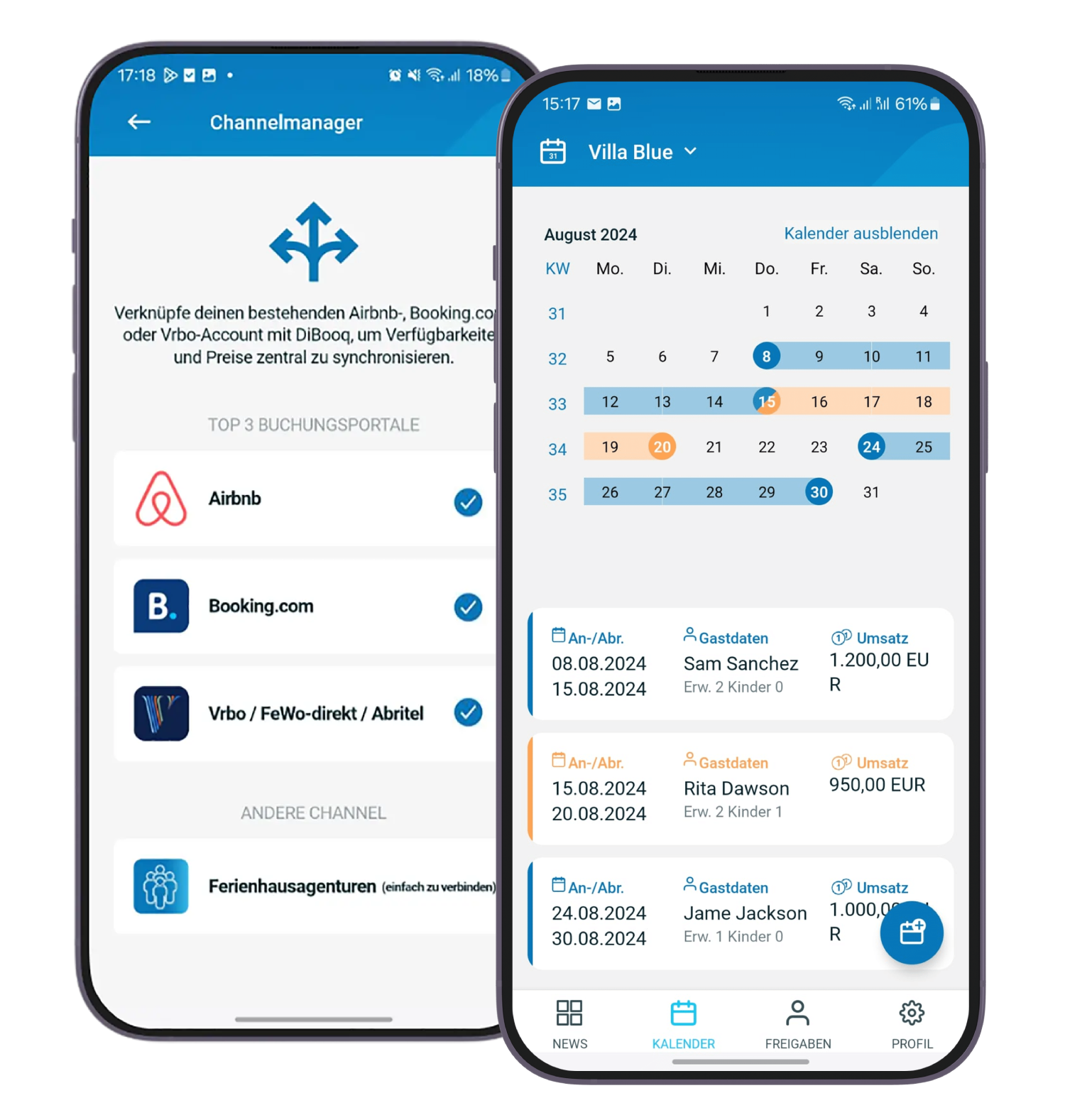 FeWo-Channel Manager für Booking, Airbnb, Expedia und FeWo-direkt