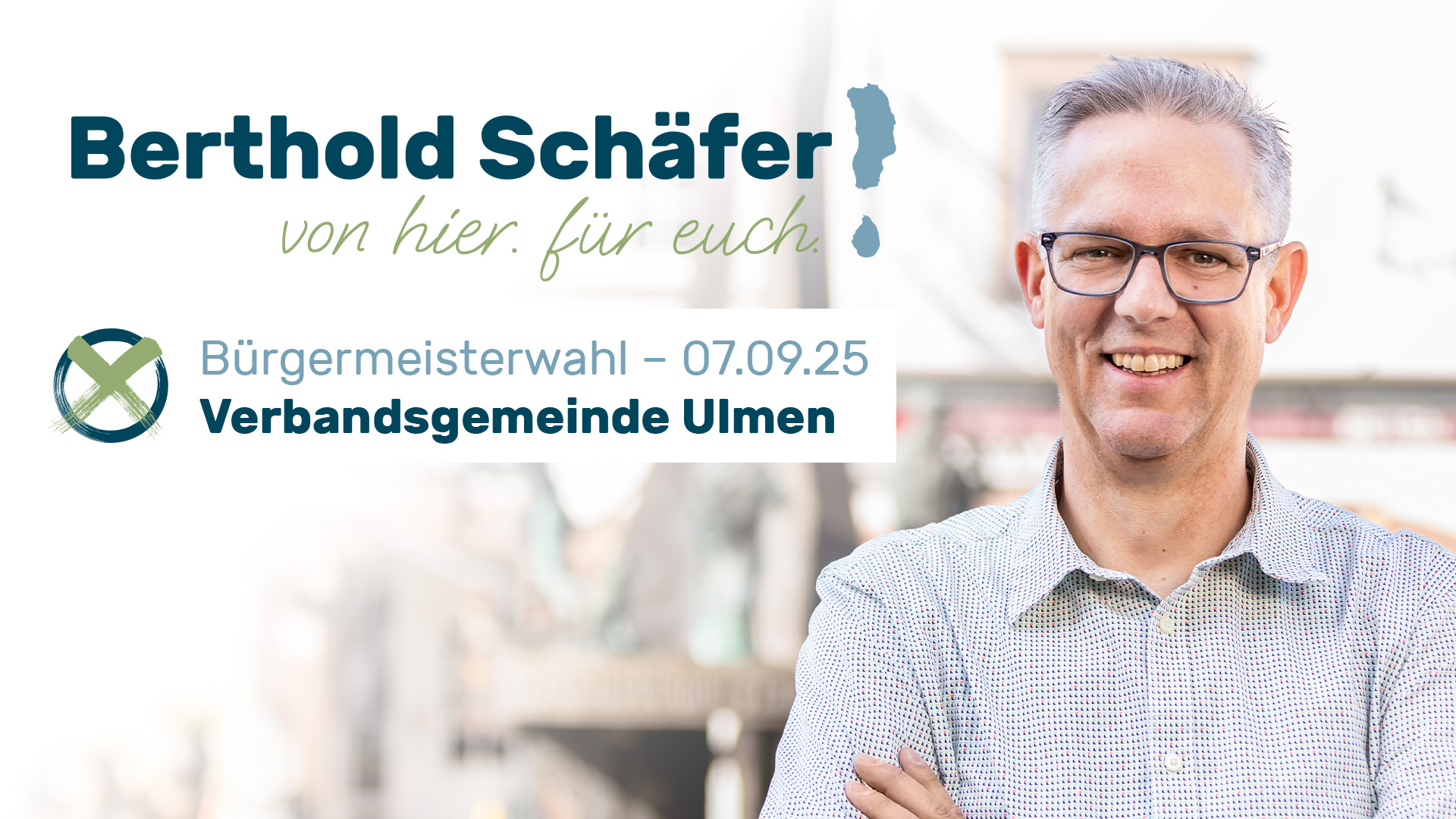 Berthold Schäfer bringt Erfahrung und Bodenständigkeit in die Bürgermeisterwahl ein. (Die Bildrechte liegen bei dem Verfasser der Mitteilung.)