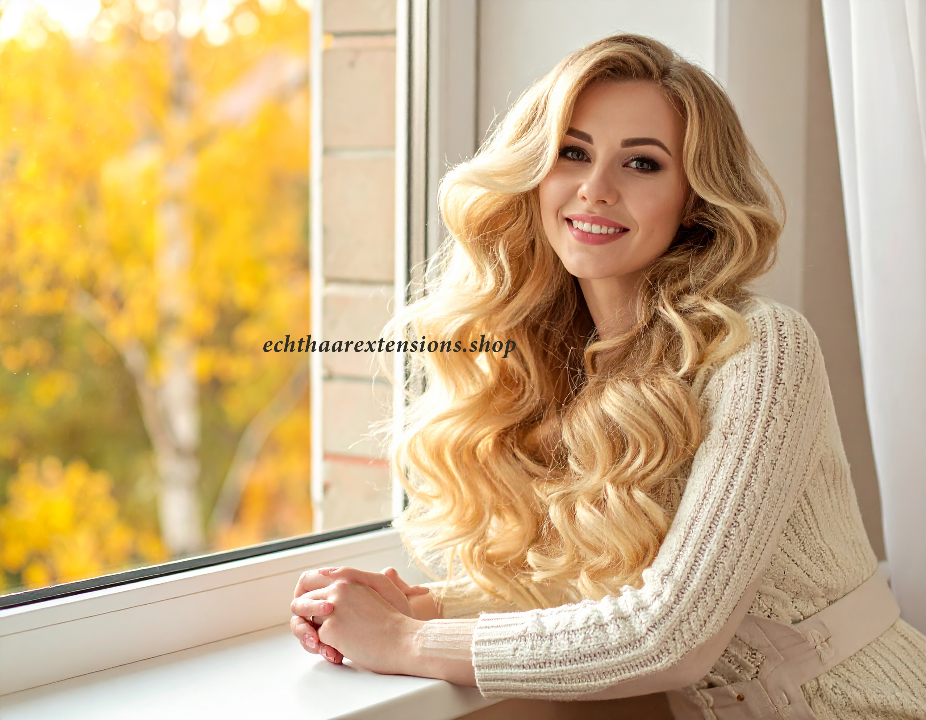 Echthaar Extensions kaufen: Herbstlook mit Remy Haar. Bildrechte: Marion Schanné, haarverlaengerung-ratgeber.de Echthaar Extensions kaufen: Herbstlook mit Remy Haar. Bildrechte: Marion Schanné, haarverlaengerung-ratgeber.de