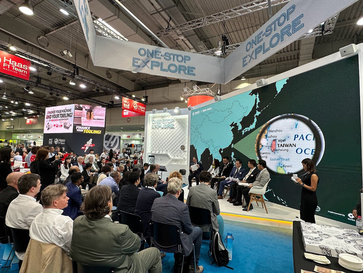 Die Aussteller aus Taiwan präsentieren auf der EMO Hannover unter anderem KI-gestützte Fertigungs- und Automatisierungslösungen. Die Aussteller aus Taiwan präsentieren auf der EMO Hannover unter anderem KI-gestützte Fertigungs- und Automatisierungslösungen.