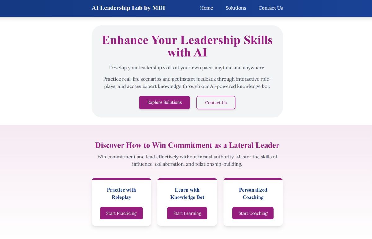 MDI AI LAB Teaser (© MDI Management Development GmbH)