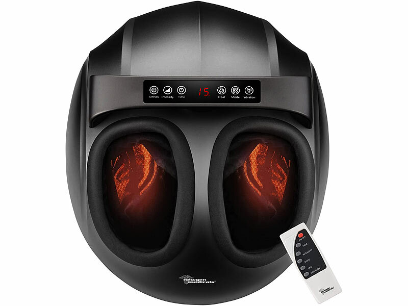 newgen medicals Shiatsu-Fußmassagegerät, 3D-Massage, 9 Stärken, 3 Vibrationen, Wärme, www.pearl.de (Die Bildrechte liegen bei dem Verfasser der Mitteilung.)