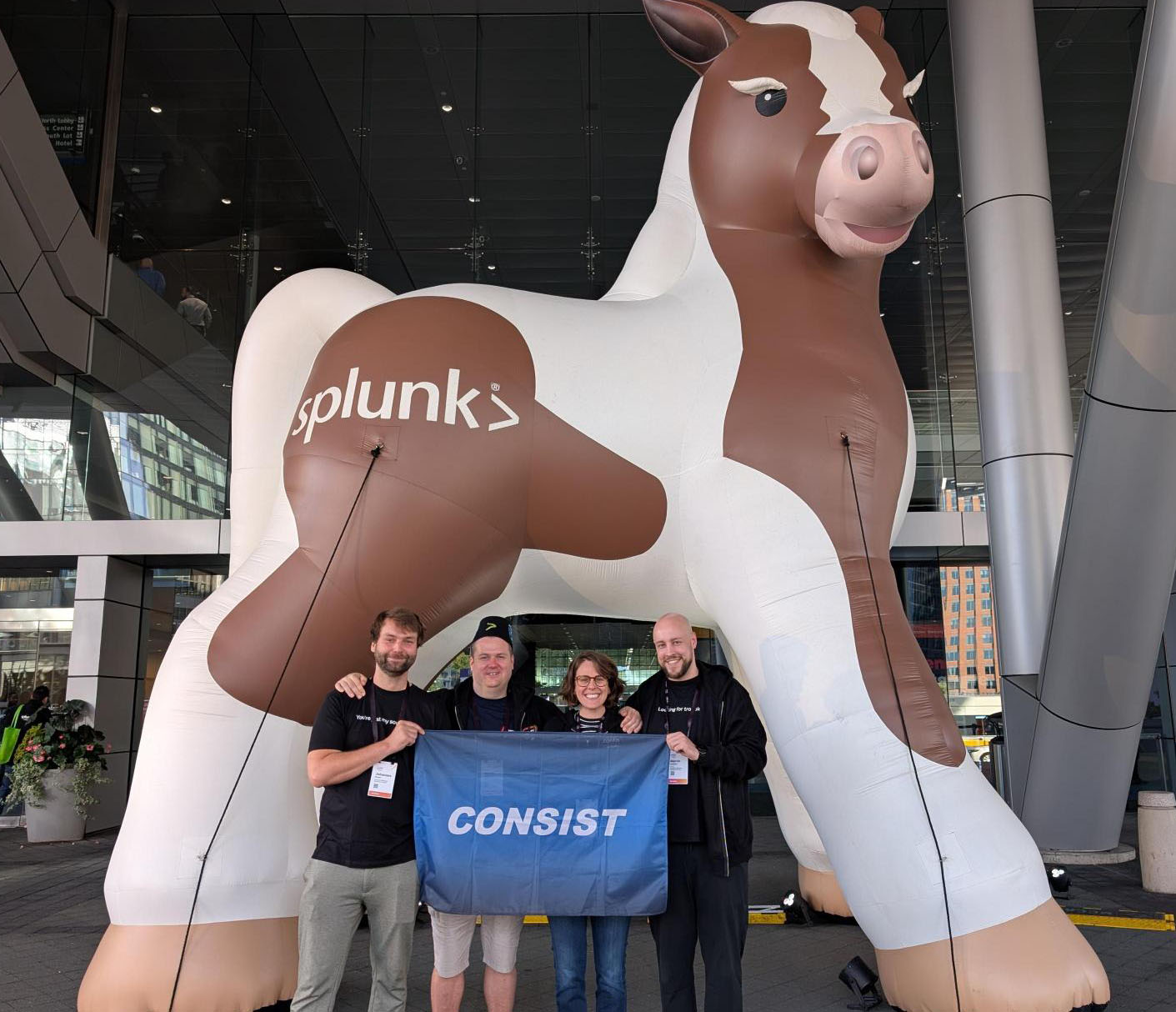 Ankunft des Consist-Teams auf der .conf25. (Die Bildrechte liegen bei dem Verfasser der Mitteilung.)