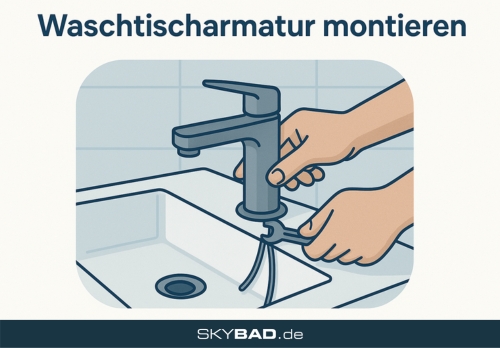 Waschtischarmatur montieren (Die Bildrechte liegen bei dem Verfasser der Mitteilung.)