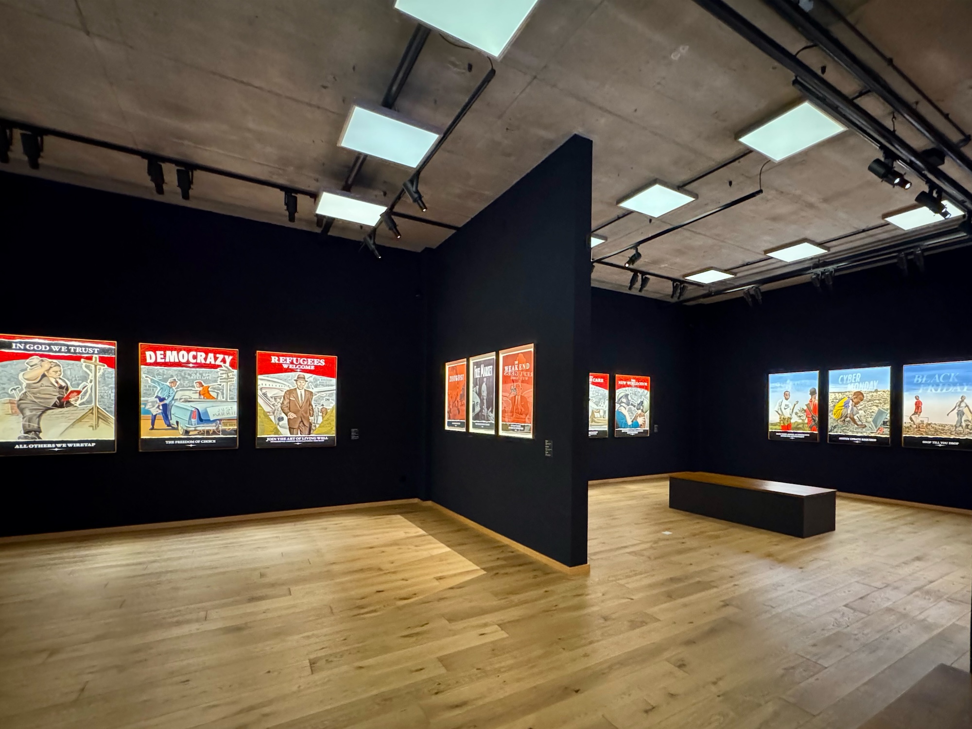Einsatz von Konturenstrahler im AMUSEUM of Contemporary Art in München (Die Bildrechte liegen bei dem Verfasser der Mitteilung.)