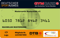 Die GYMCARD mit der Zusatzfunktion des Deutschen Sportausweises