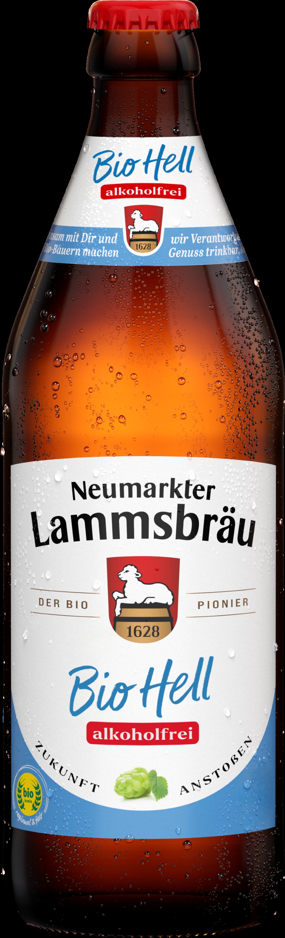 Das neue Neumarkter Lammsbräu Bio-Hell alkoholfrei (Bildquelle: Neumarkter Lammsbräu)