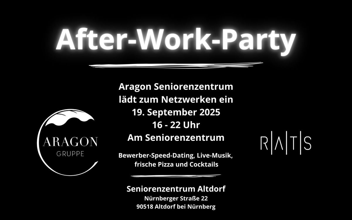 After-Work-Party und Netzwerktreffen im Seniorenzentrum Altdorf bei Nürnberg (© ) After-Work-Party und Netzwerktreffen im Seniorenzentrum Altdorf bei Nürnberg (© )