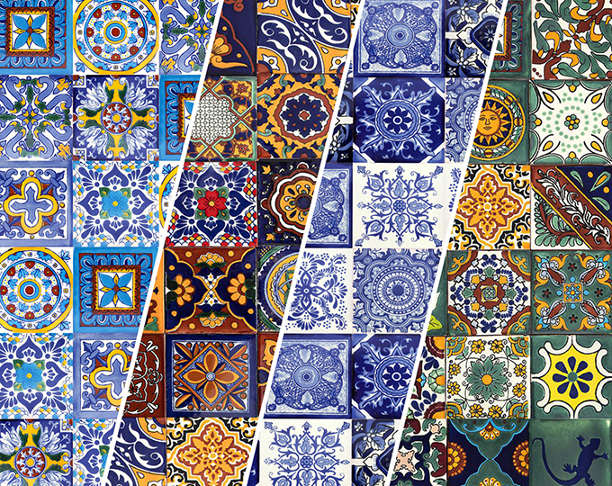 Bunte Mexikanische Fliesen Patchwork (Die Bildrechte liegen bei dem Verfasser der Mitteilung.)